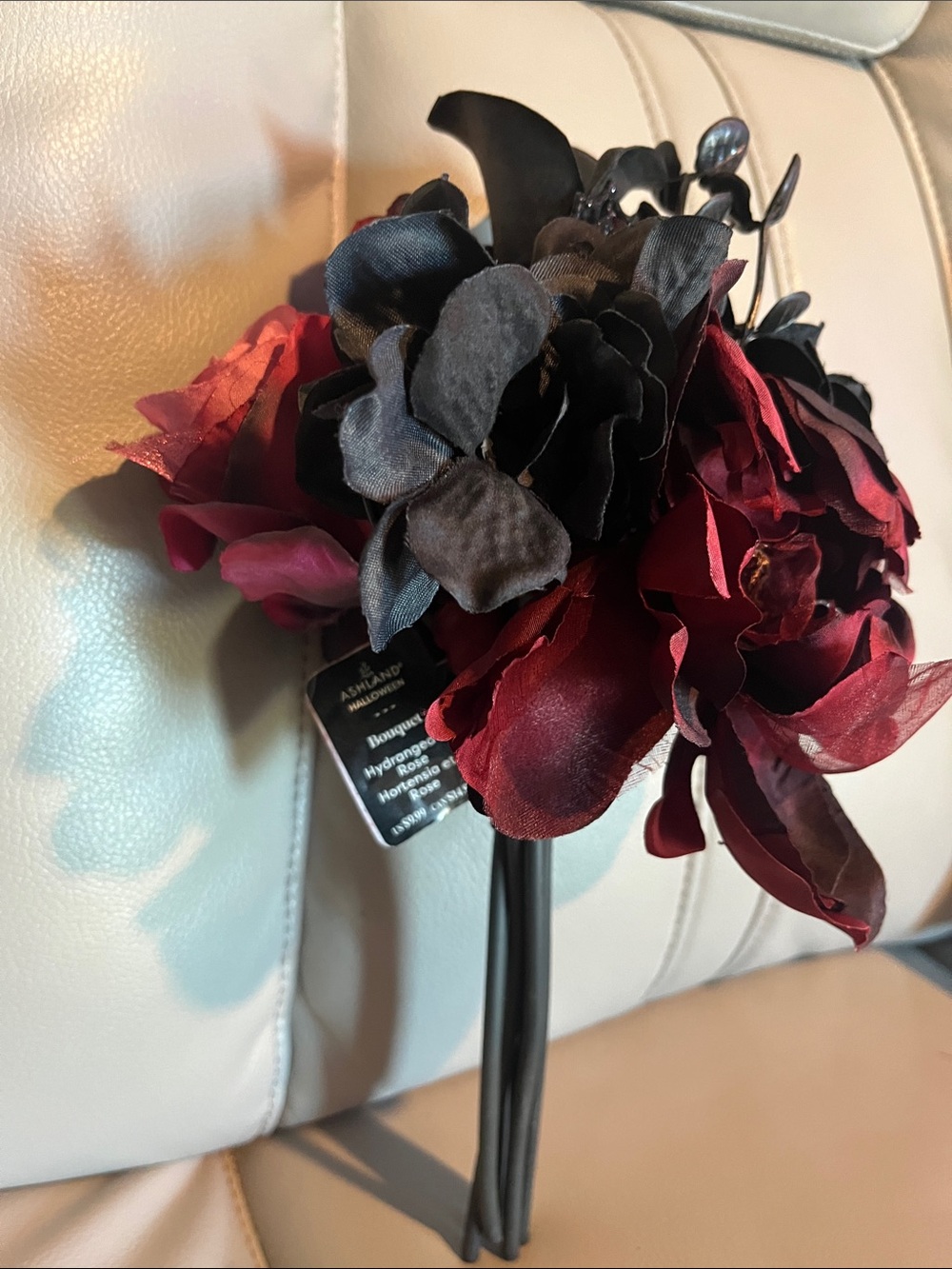 Ashland Burgundy and Black Hydrangea Faux Floral Bundle